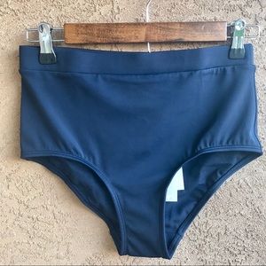Boden High Waist Bikini Bottoms Navy Size 4 NWT
